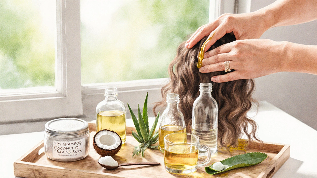 Přírodní alternativy – suchý šampon, oleje, jedlá soda, ocet a aloe vera.