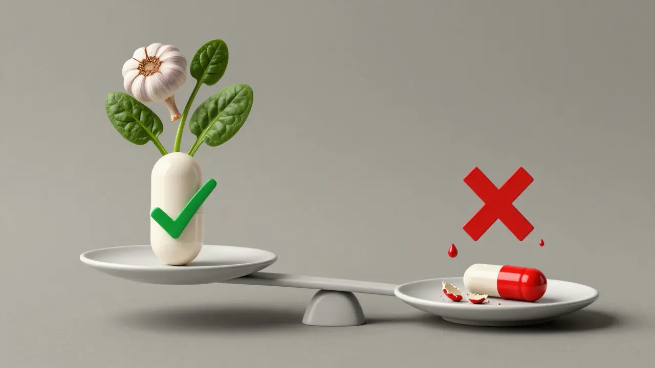 Symbolická váha: probiotikum s prebiotiky naproti zničenému probiotiku a kyselině.