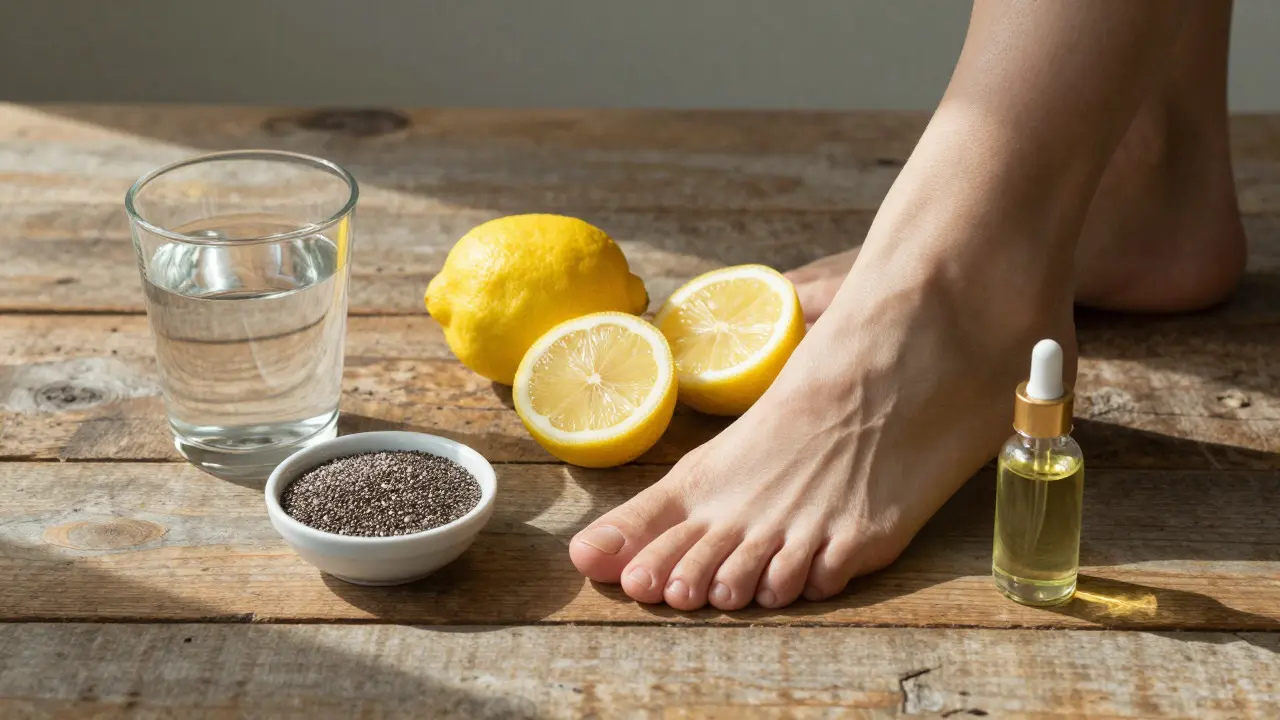 Přírodní ingredience jako voda a oleje pro zdravé nehty