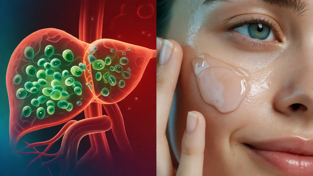 Koncept detoxikace jater a hydratace pleti sérem