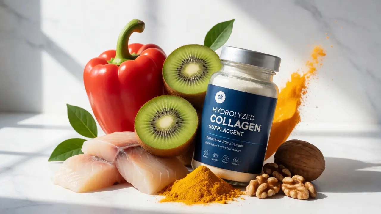 Potraviny bohaté na vitamíny pro klouby vedle suplementů kolagenu